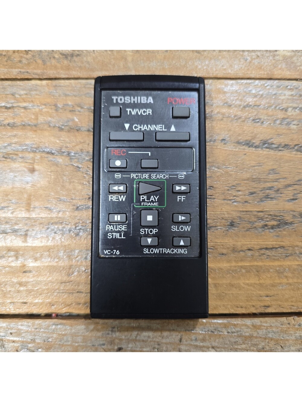 Toshiba VC-76 Remote Control, OEM for VCR M-6000, M-6002, M-6005 /C